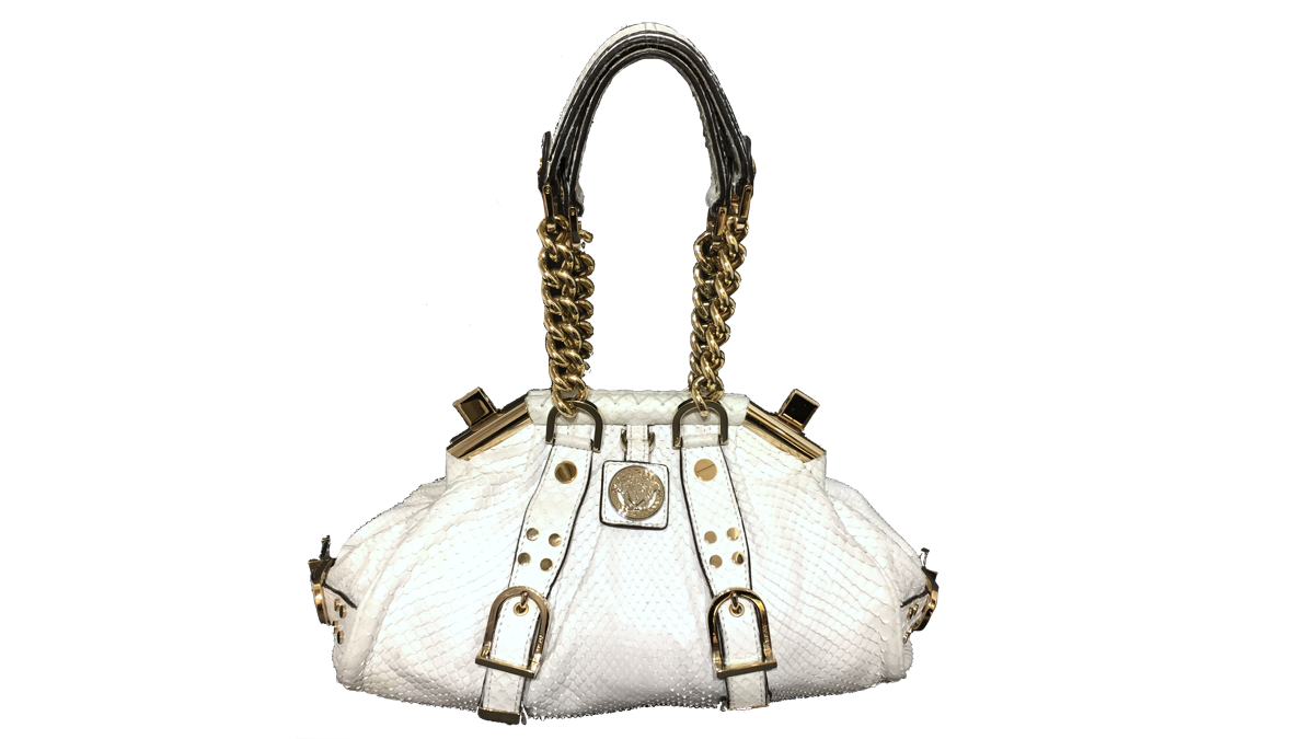 Bolso VERSACE Pitón Blanco.