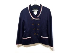 Chaqueta CHANEL en algodón azul Chaqueta CHANEL en algodón azul