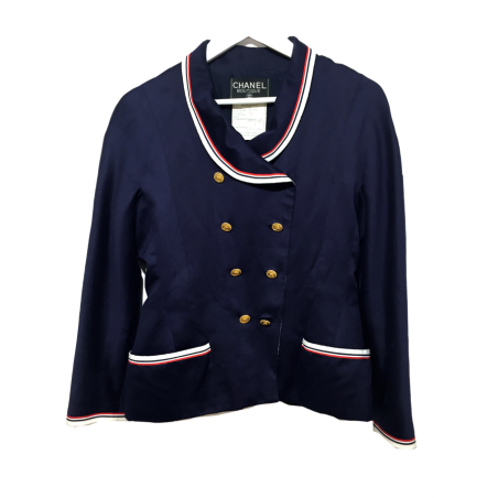 Chaqueta CHANEL en algodón azul