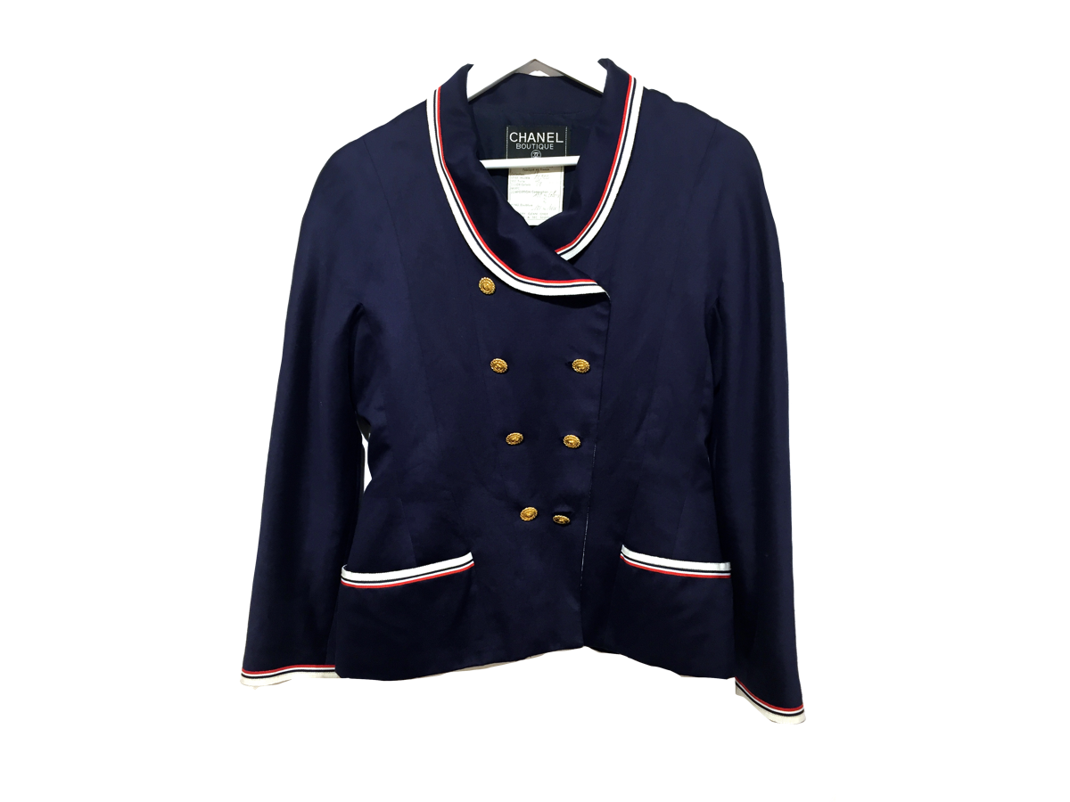 Chaqueta CHANEL en algodón azul Chaqueta CHANEL en algodón azul