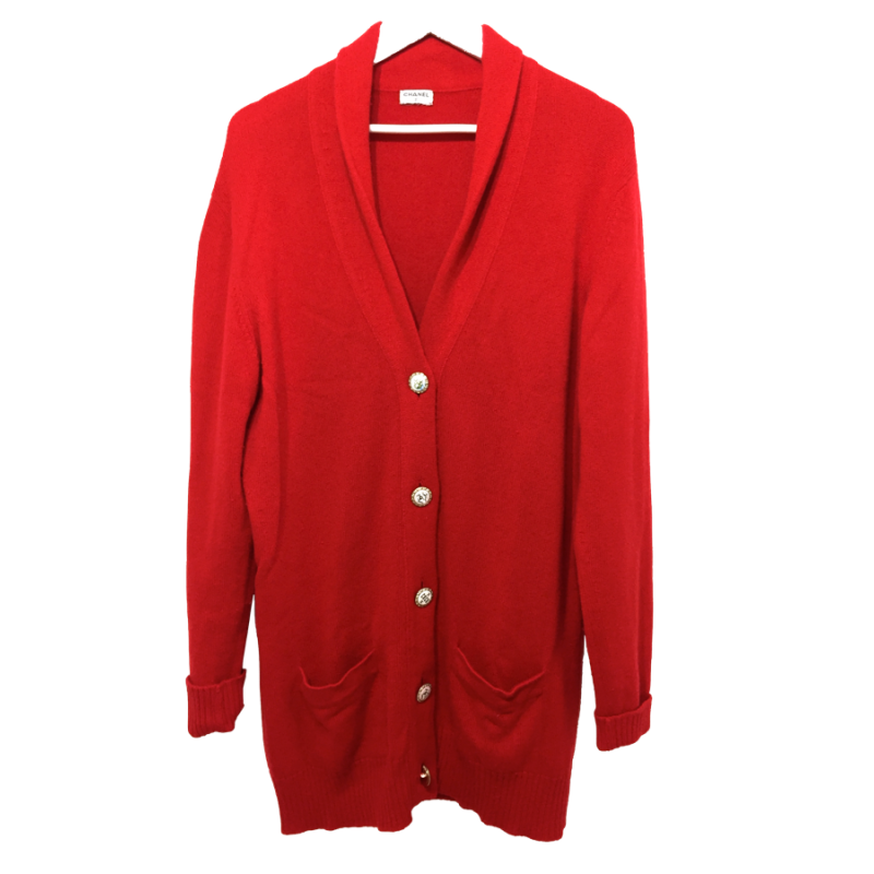 Chaqueta CHANEL Cashmere Rojo