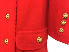 Abrigo CHANEL en Lana Roja 