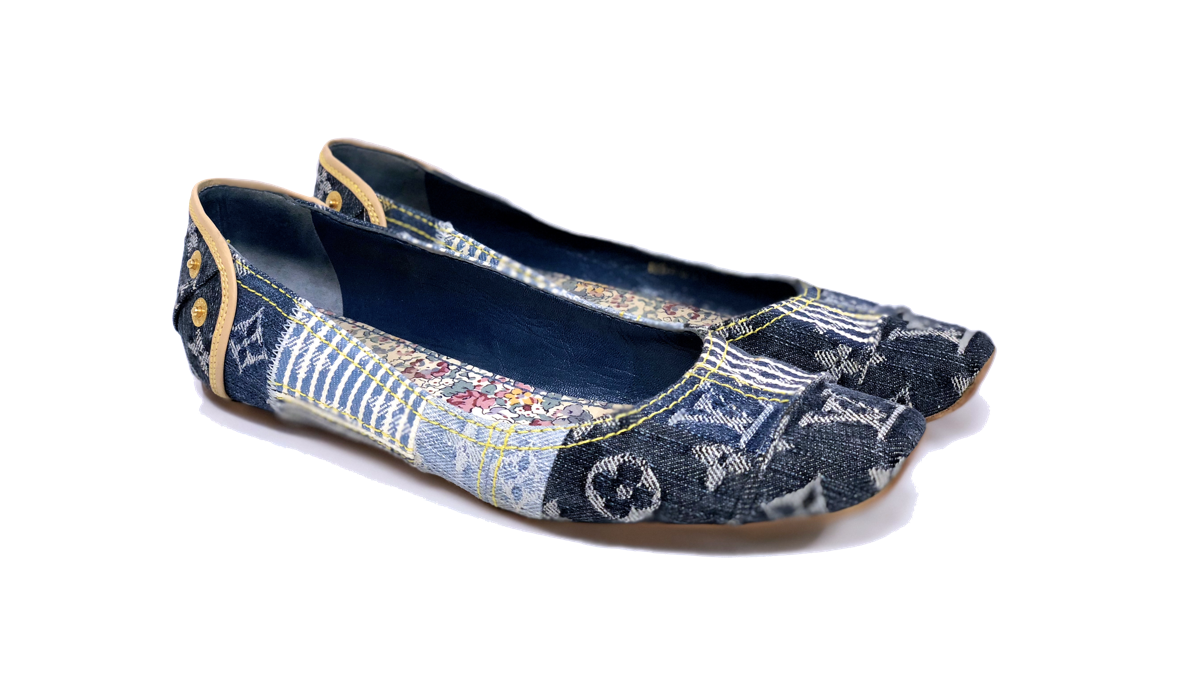 Bailarinas LOUIS VUITTON Modelo Denim Patchwork 