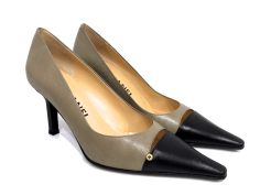 Salones CHANEL Cuero Bicolor 