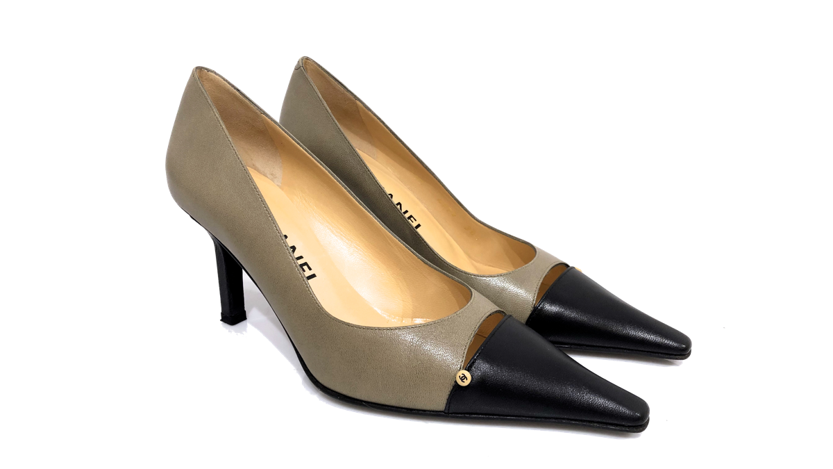 Salones CHANEL Cuero Bicolor 