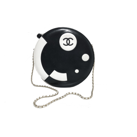 Bolso Redondo Vintage CHANEL Black & White