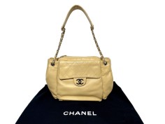 Bolso Hombro CHANEL Cannage Beige