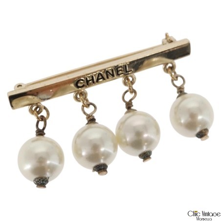Broche Barra CHANEL Perlas