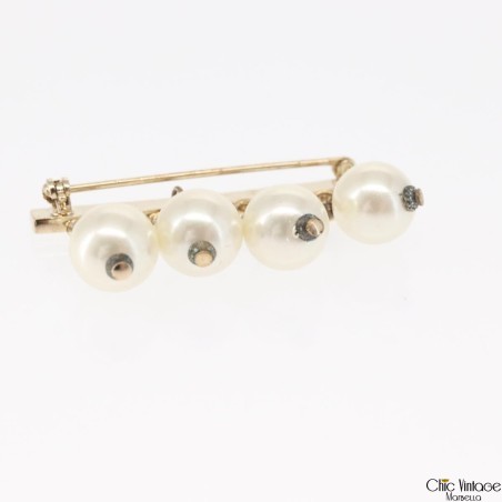 Broche Barra CHANEL Perlas