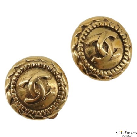 Pendientes CHANEL Round CC Logo